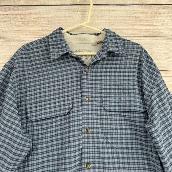 Royal Robbins Outdoor Roll Tab Sleeves‎ Button Down Shirt Men's Size L Blue - Picture 3 of 13